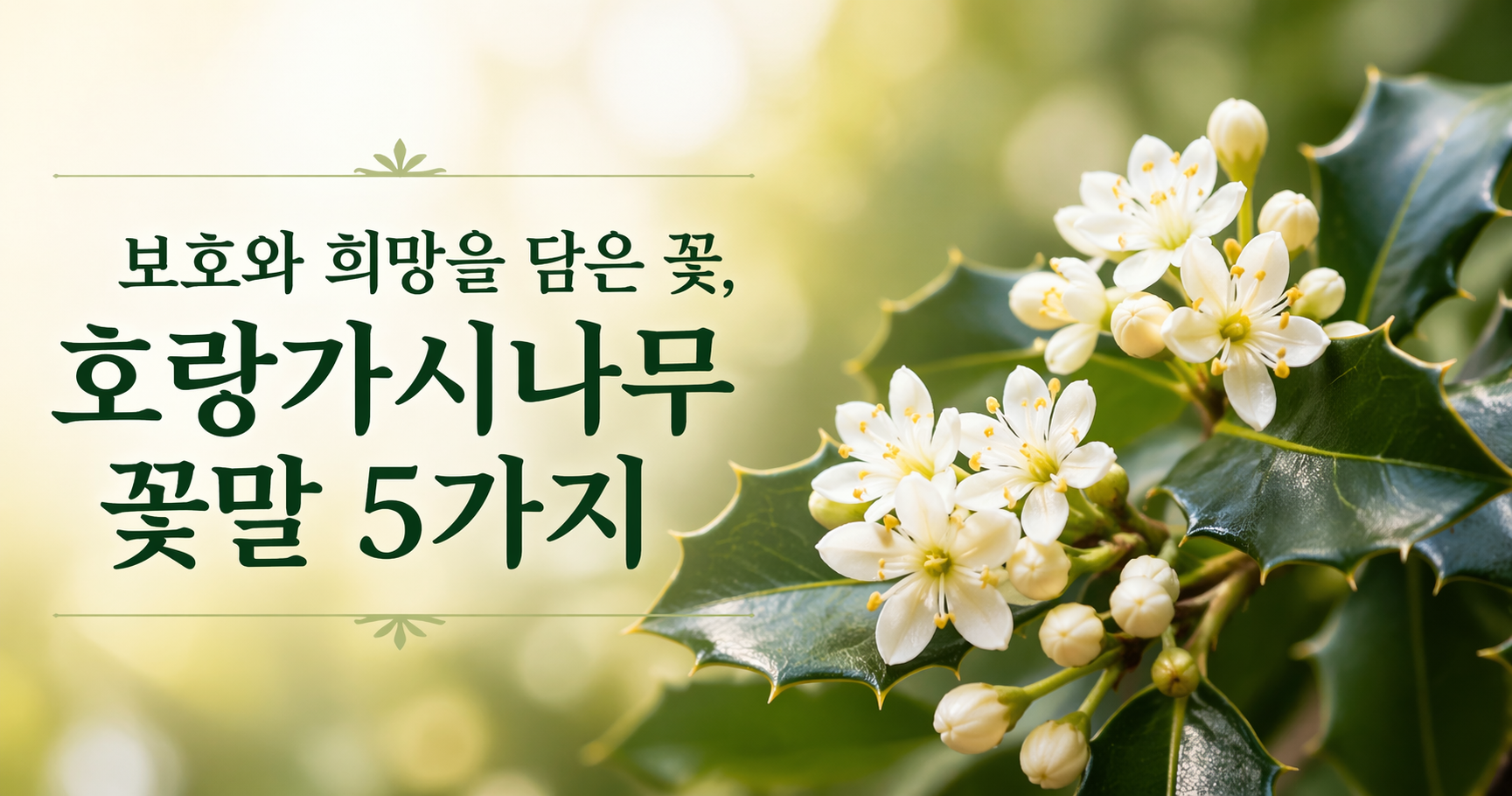 호랑가시나무 꽃말