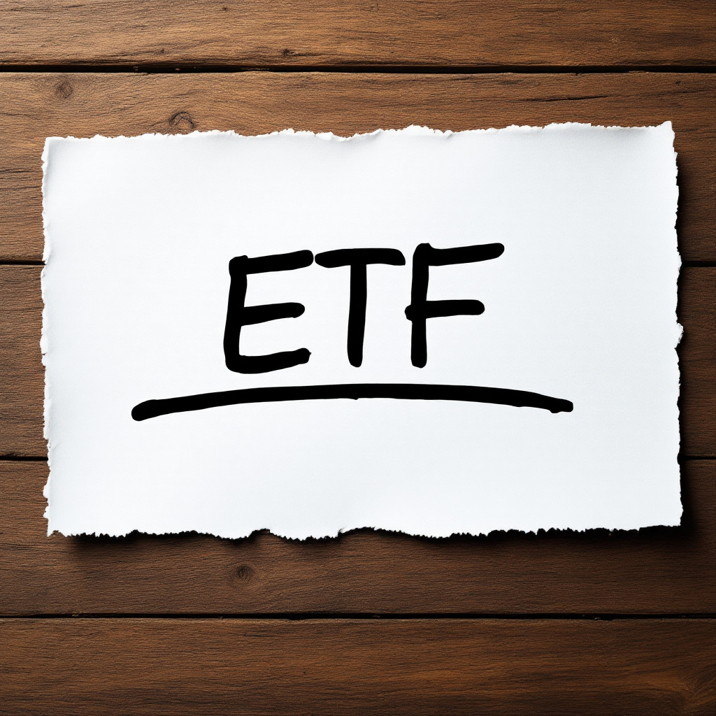 ETF가 쓰여진 종이