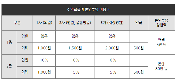 의료급여 본인부담금
