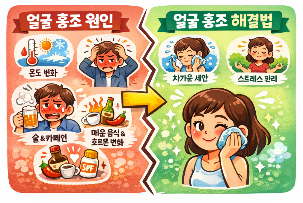 얼굴 홍조 원인과 해결법-사진-