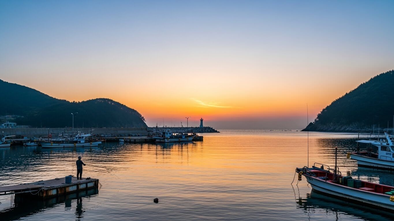 평화로운 나로도항 인근