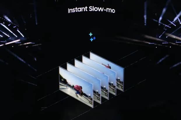 갤럭시 언팩 2024에서 소개된 인스턴트 슬로우모션(동영상 자동 편집 기능) 화면 입니다.