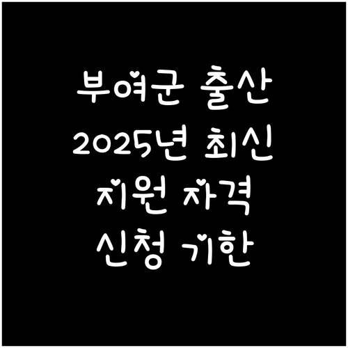 부여군 출산 지원금 2025년 최신 ..