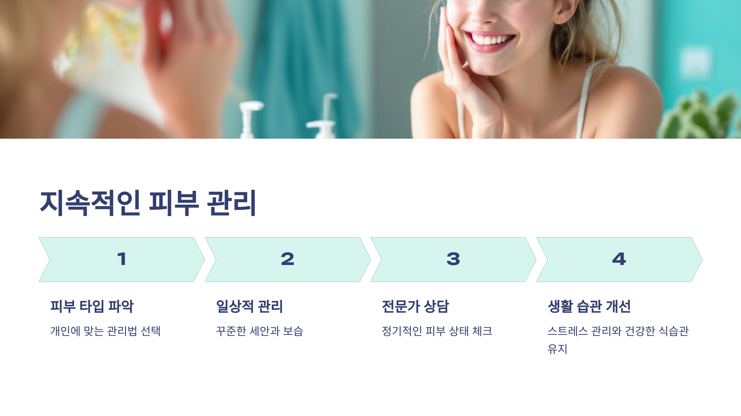 지속적인 피부 관리