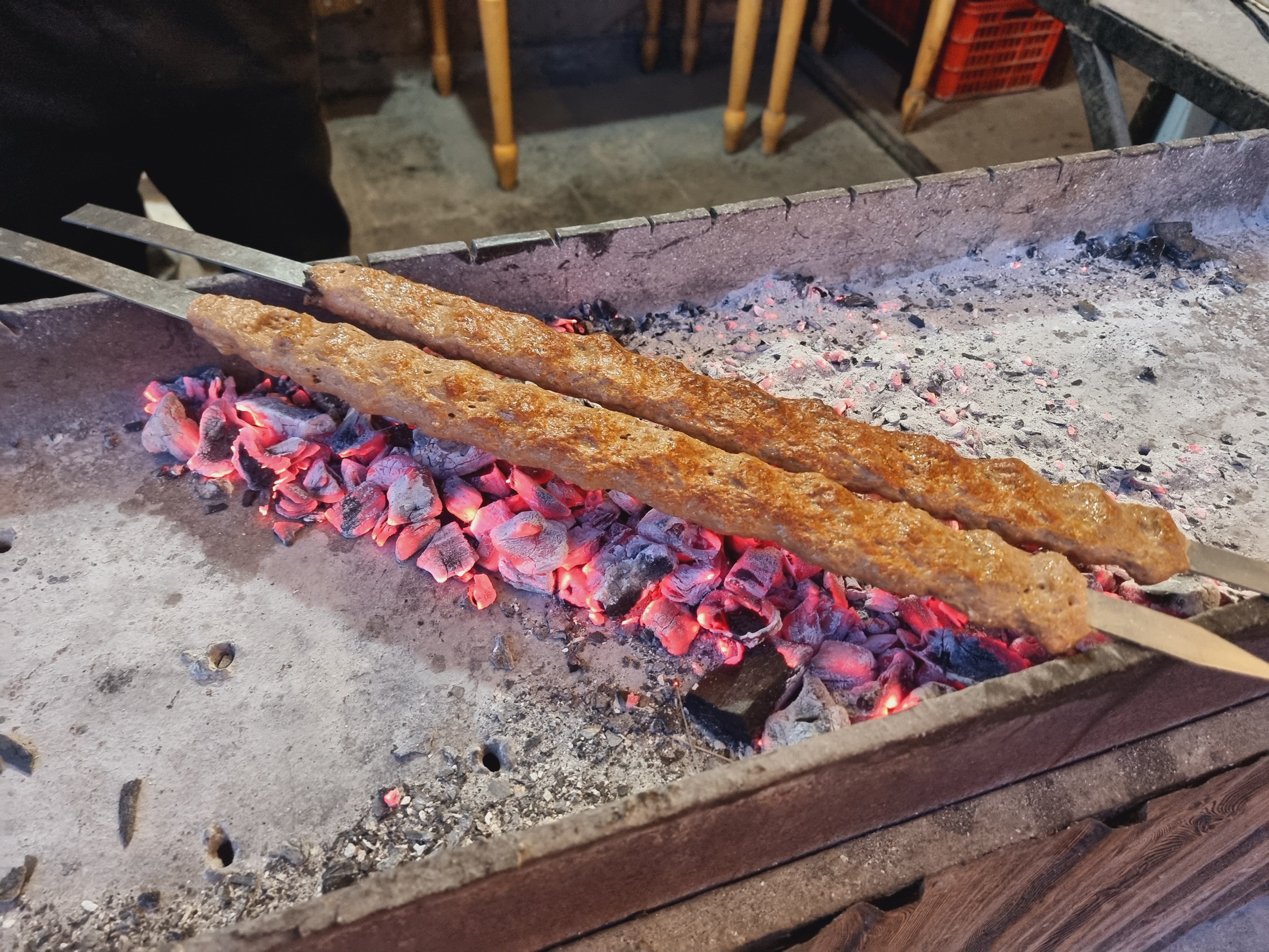 샤슬릭 굽는 모습