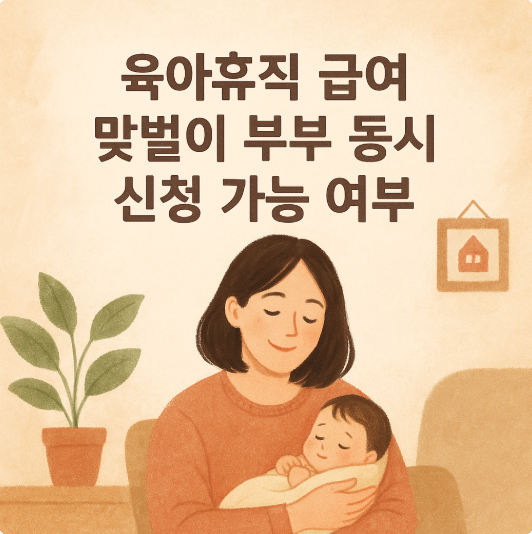 육아휴직 급여 맞벌이 부부 동시 신청