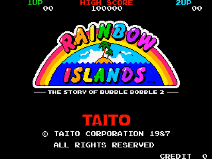 레인보우-아일랜드-오락실게임-메인-화면