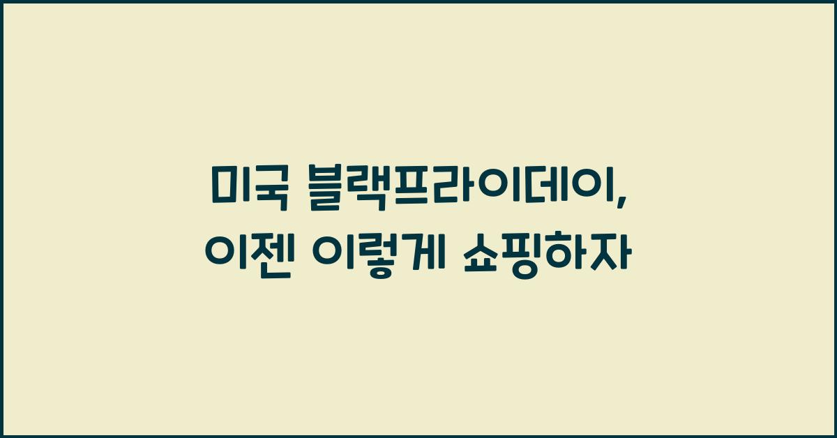 미국 블랙프라이데이