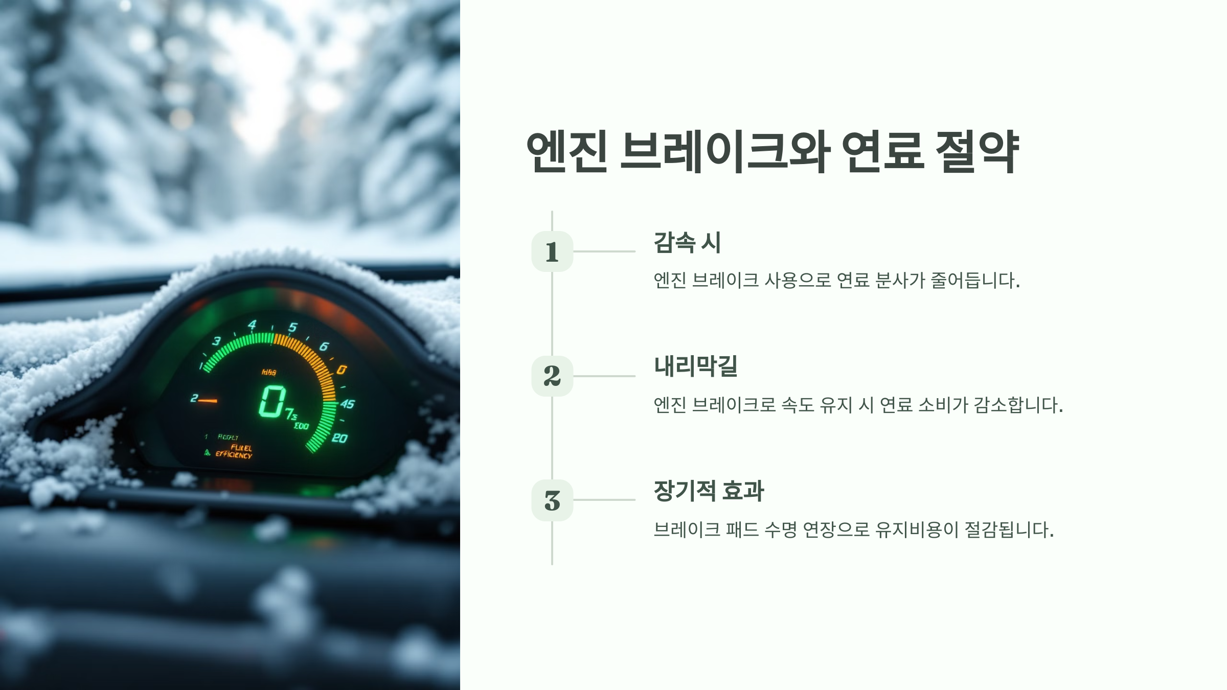 엔진 브레이크와 연료 절약