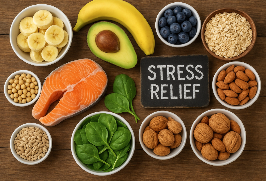 스트레스와 음식 관련 사진