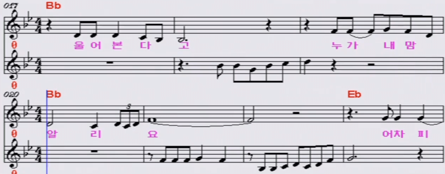 김용임 부초 같은 인생 악보 노래방