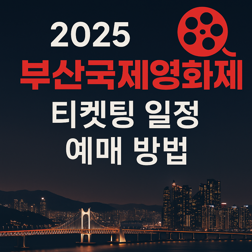 [2025 부산국제영화제] 티켓팅 일정&middot;예매 방법&middot;할인 꿀팁 총정리 인포그래픽