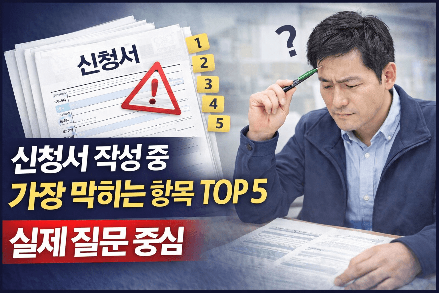 신청서 작성 중 가장 많이 막히는 항목 TOP 5-썸네일