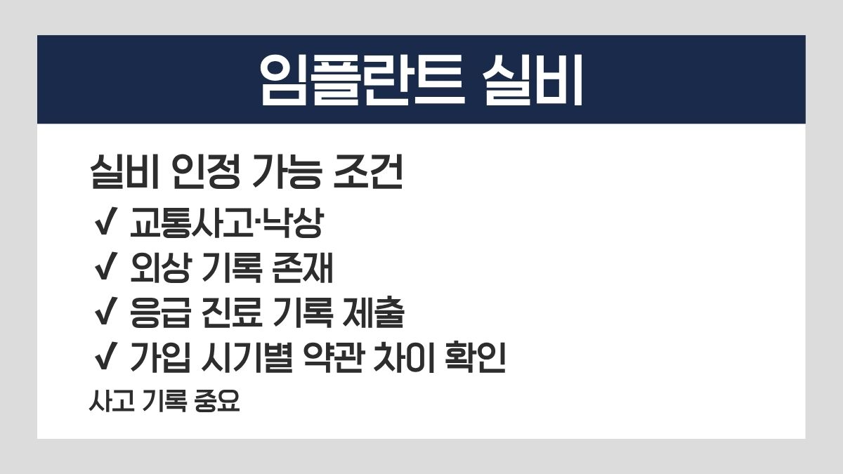 임플란트 실비