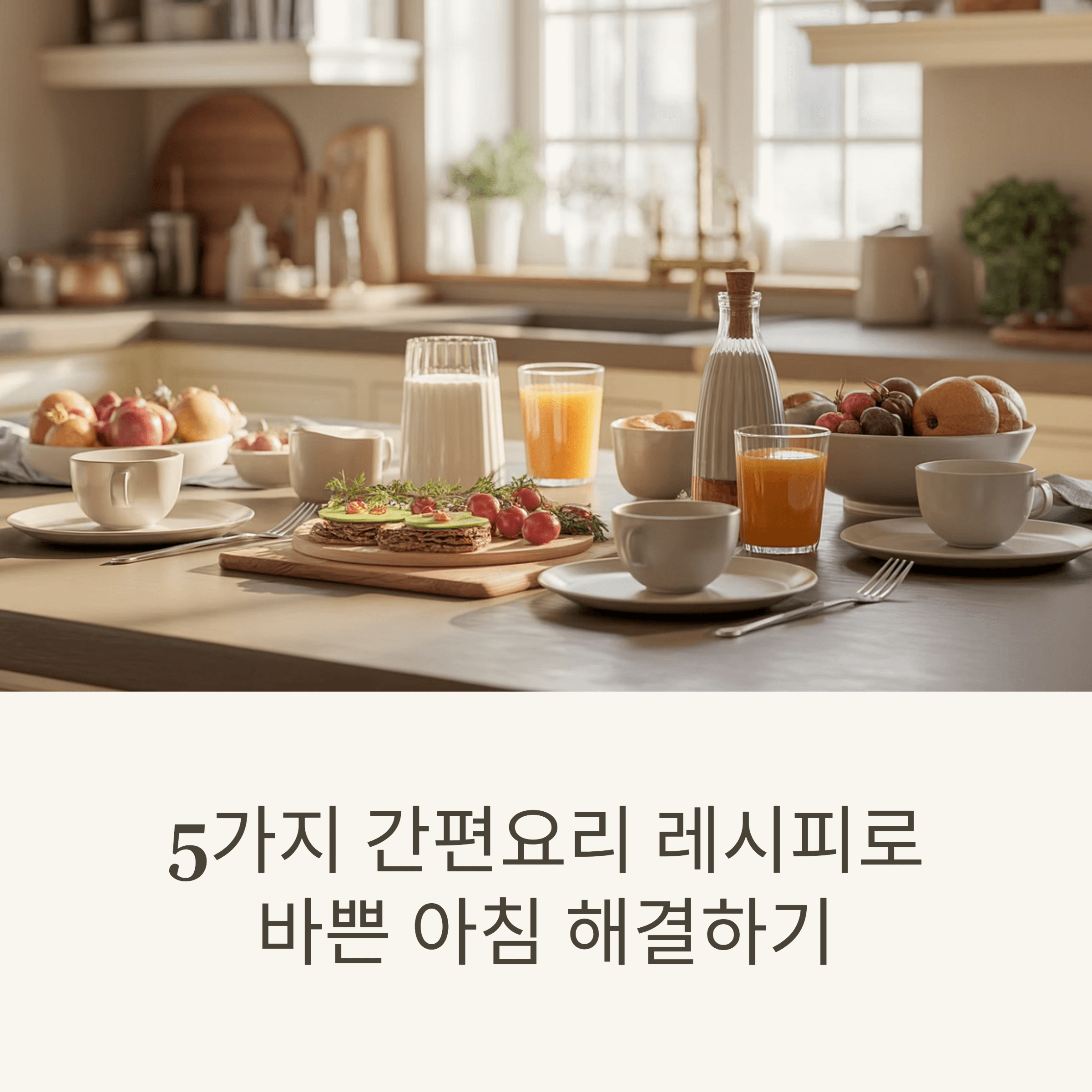 5가지 간편요리 레시피로 바쁜 아침 해결하기
