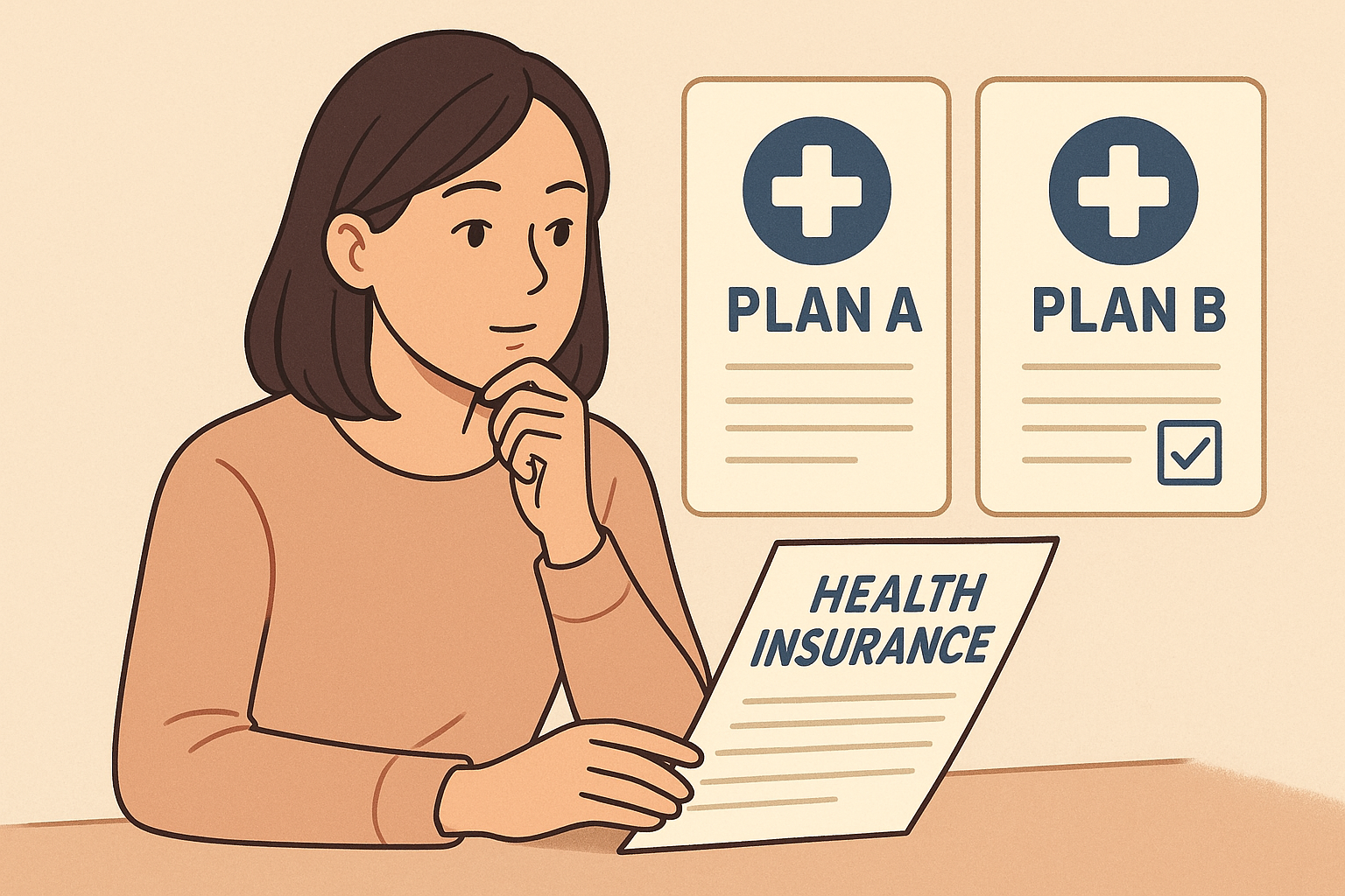 실손 보험 추천 상담: 보험 상담사와 고객이 만나 1:1로 실손 보험 가입을 논의하는 장면.