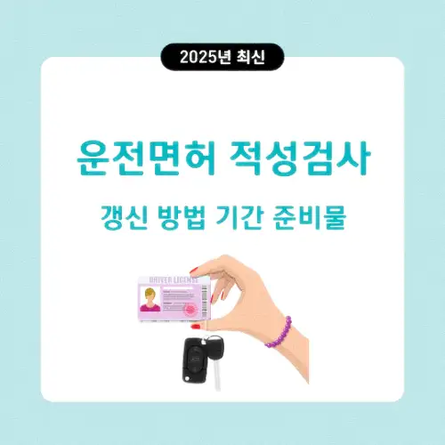 운전면허 적성검사 갱신 방법 기간 준비물