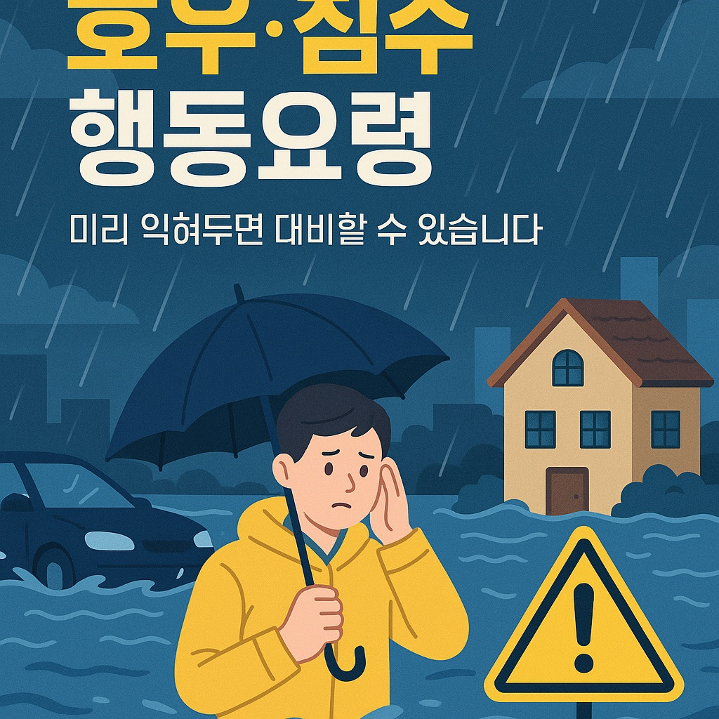 호우·침수 행동요령, 미리 익혀두면 대비할 수 있습니다.