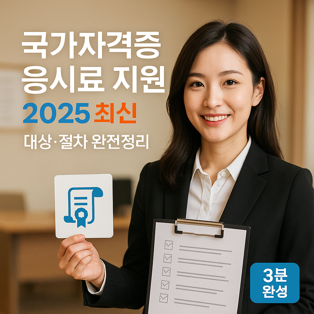 국가자격증 응시료 지원 2025 최신 | 대상·절차 완전정리