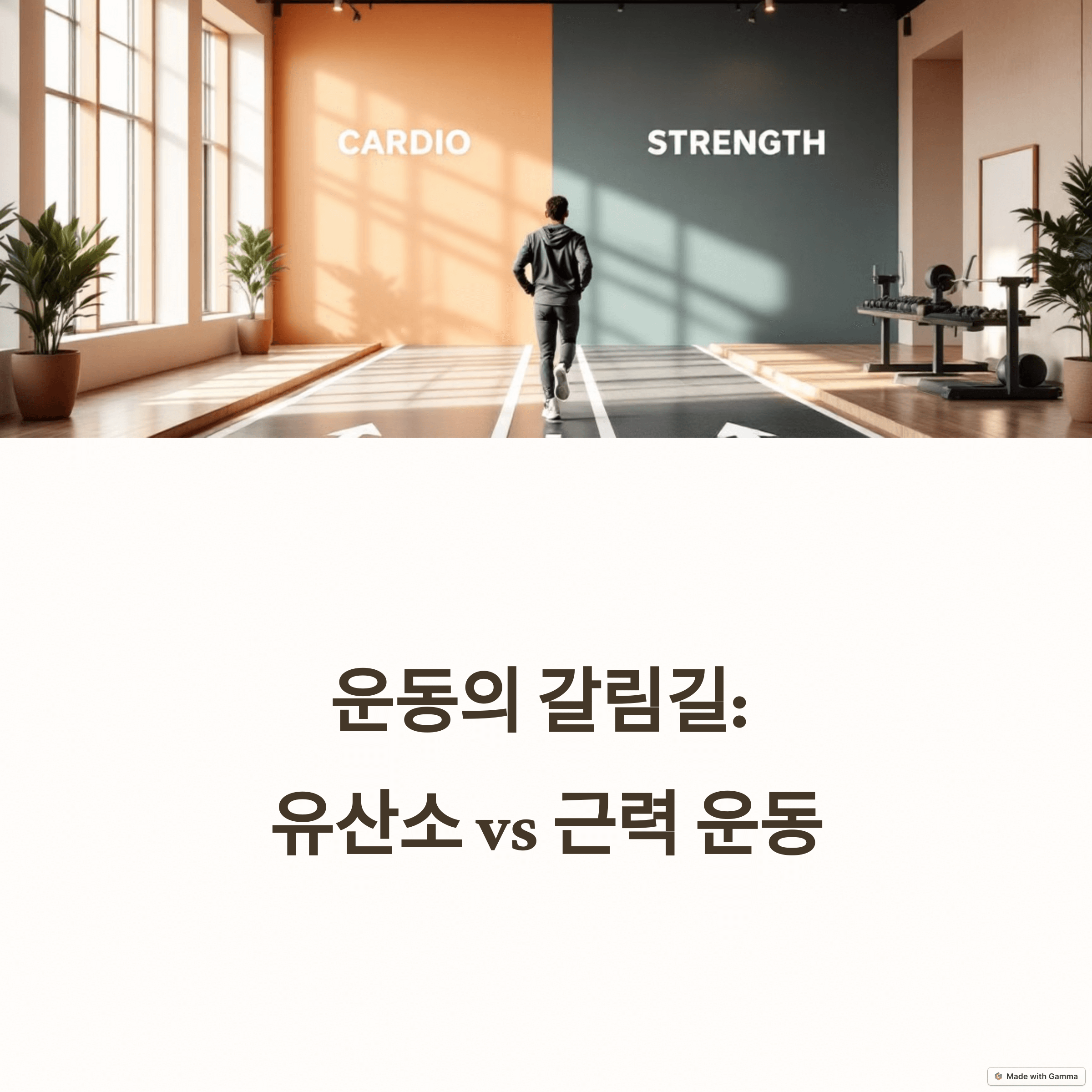 유산소 vs 근력 운동: 나에게 맞는 운동 선택 가이드
