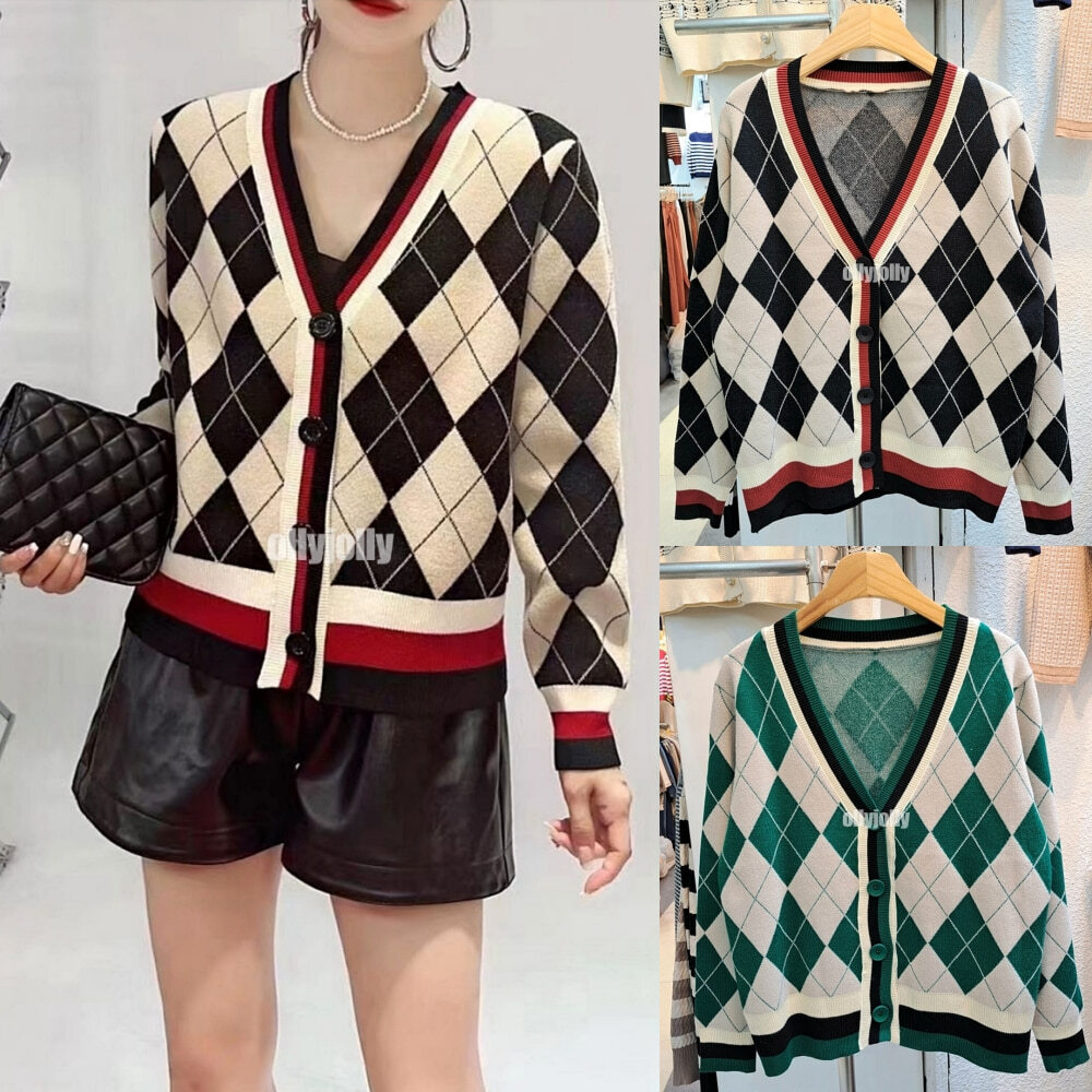 아가일체크 가디건 초록색 가디건 올리졸리GS22