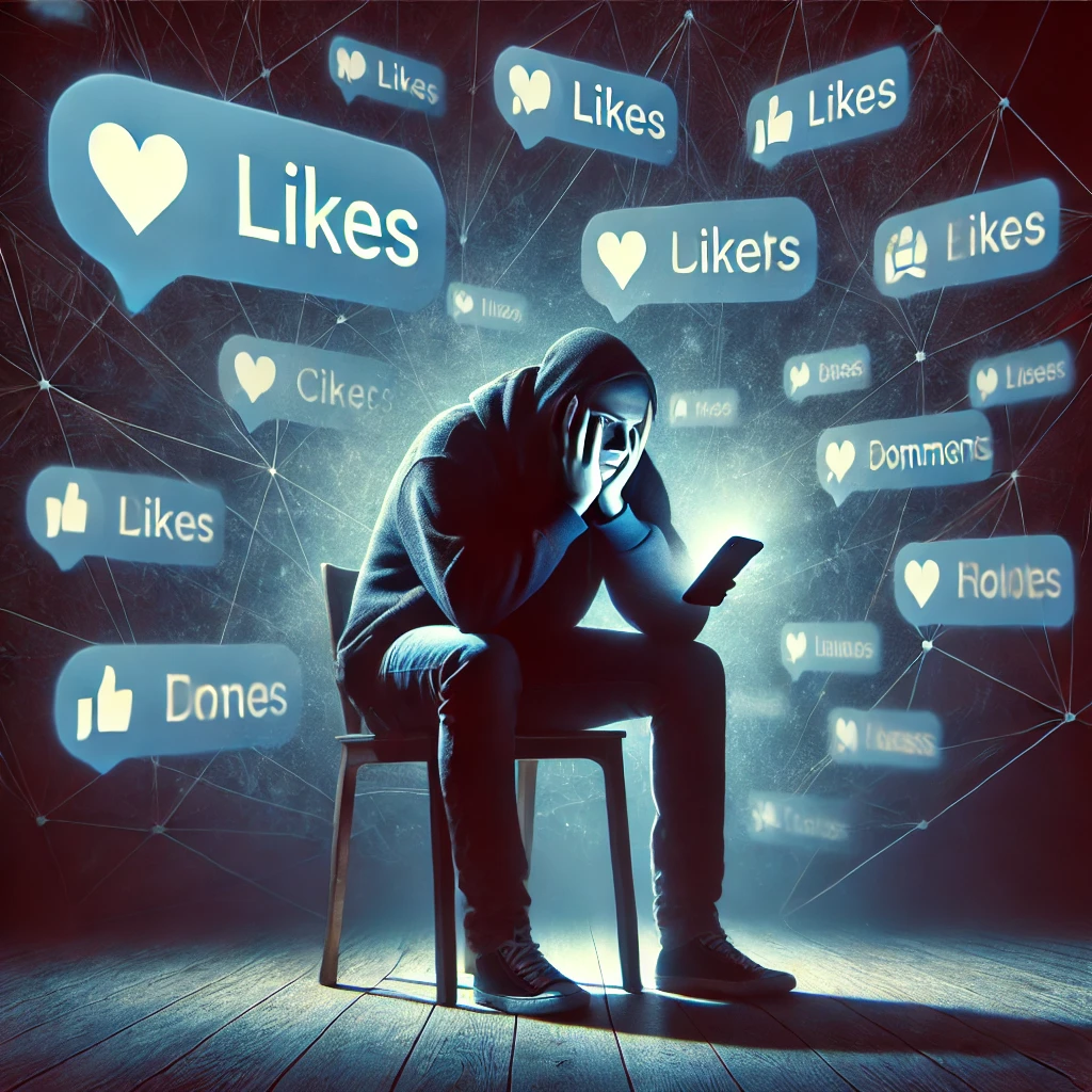 SNS 스트레스에 관련된 이미지