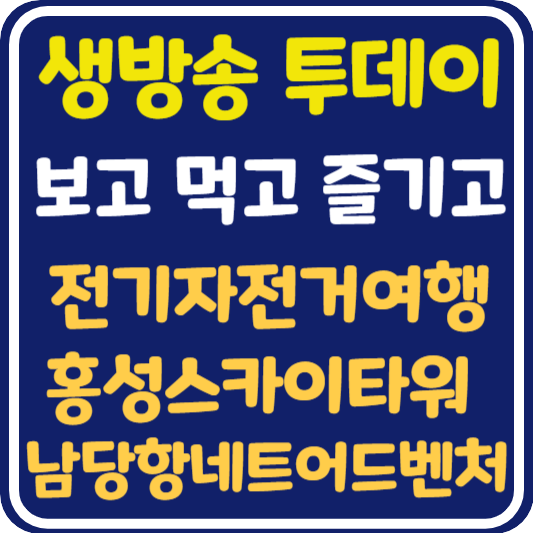 생방송 투데이 홍성 전기자전거 여행, 스카이타워, 남당항 네트어드벤쳐, 오서산 정보 안내