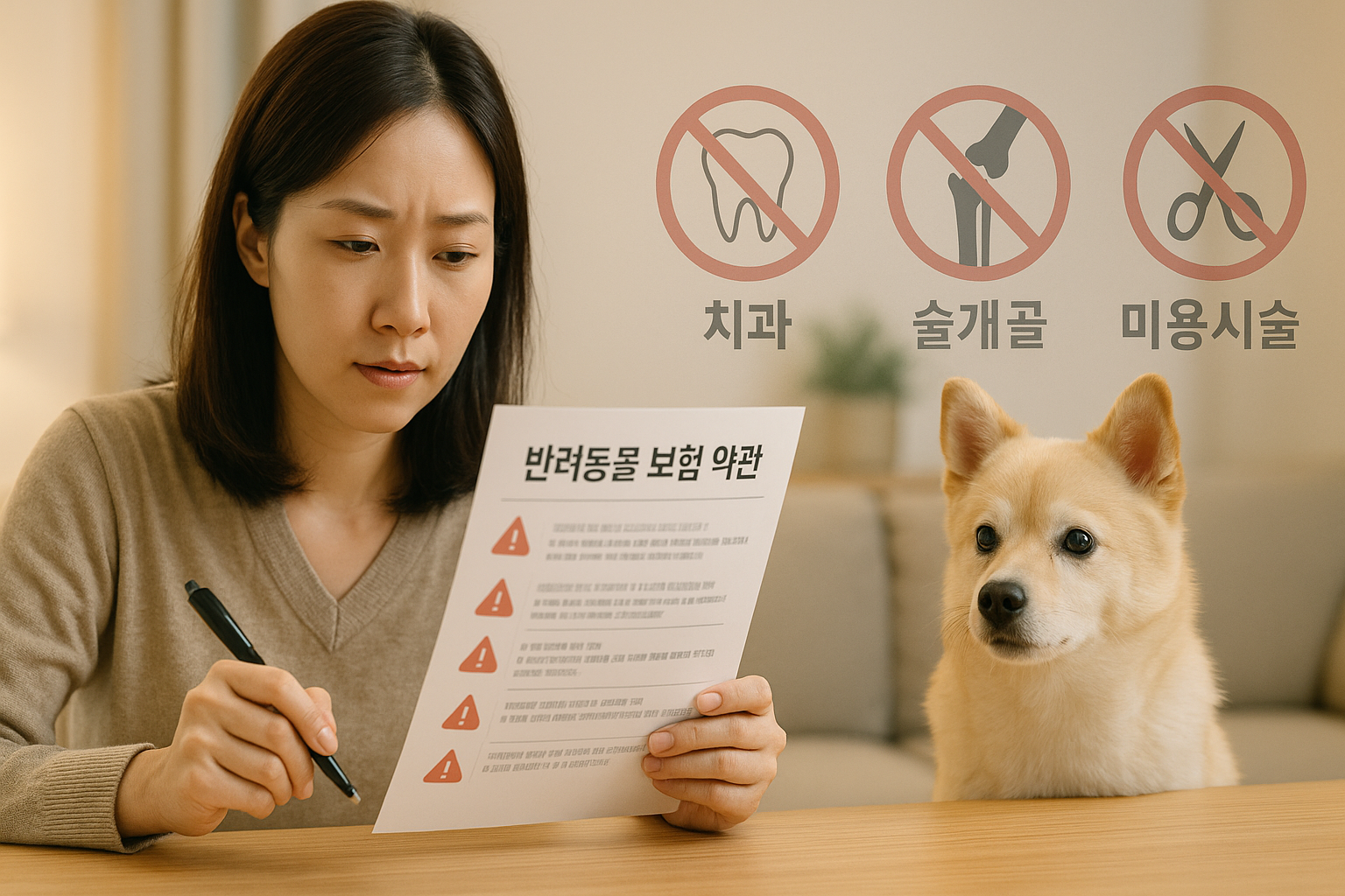 한국 반려인이 반려동물 보험 약관을 검토