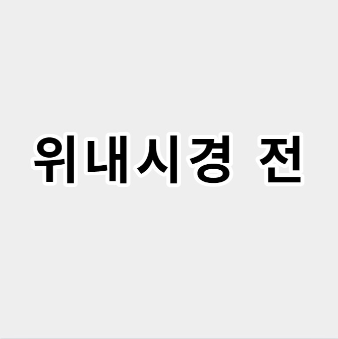 위내시경전
