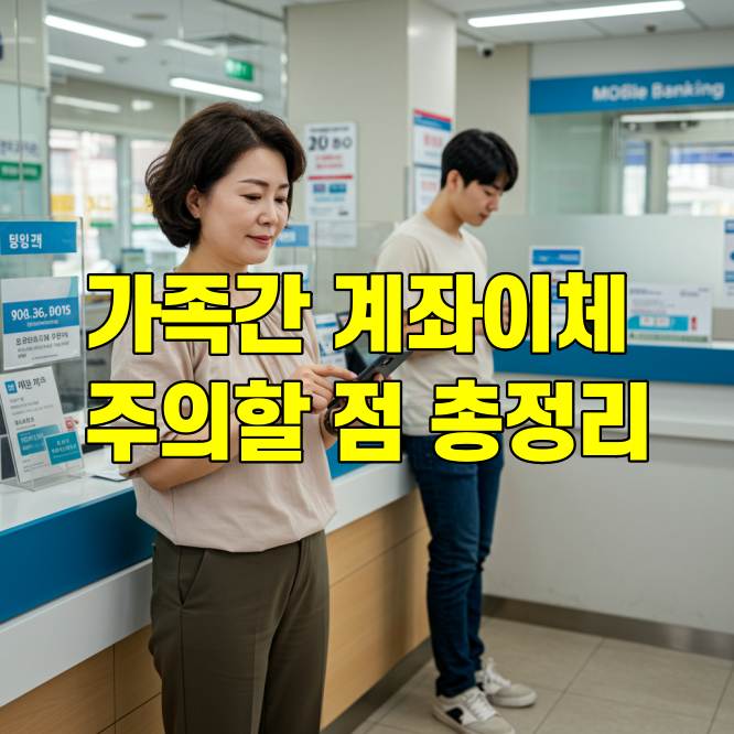 가족간 계좌이체 시 주의할 점 총정리
