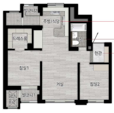 힐스테이트-이편한세상-문정-49평면도