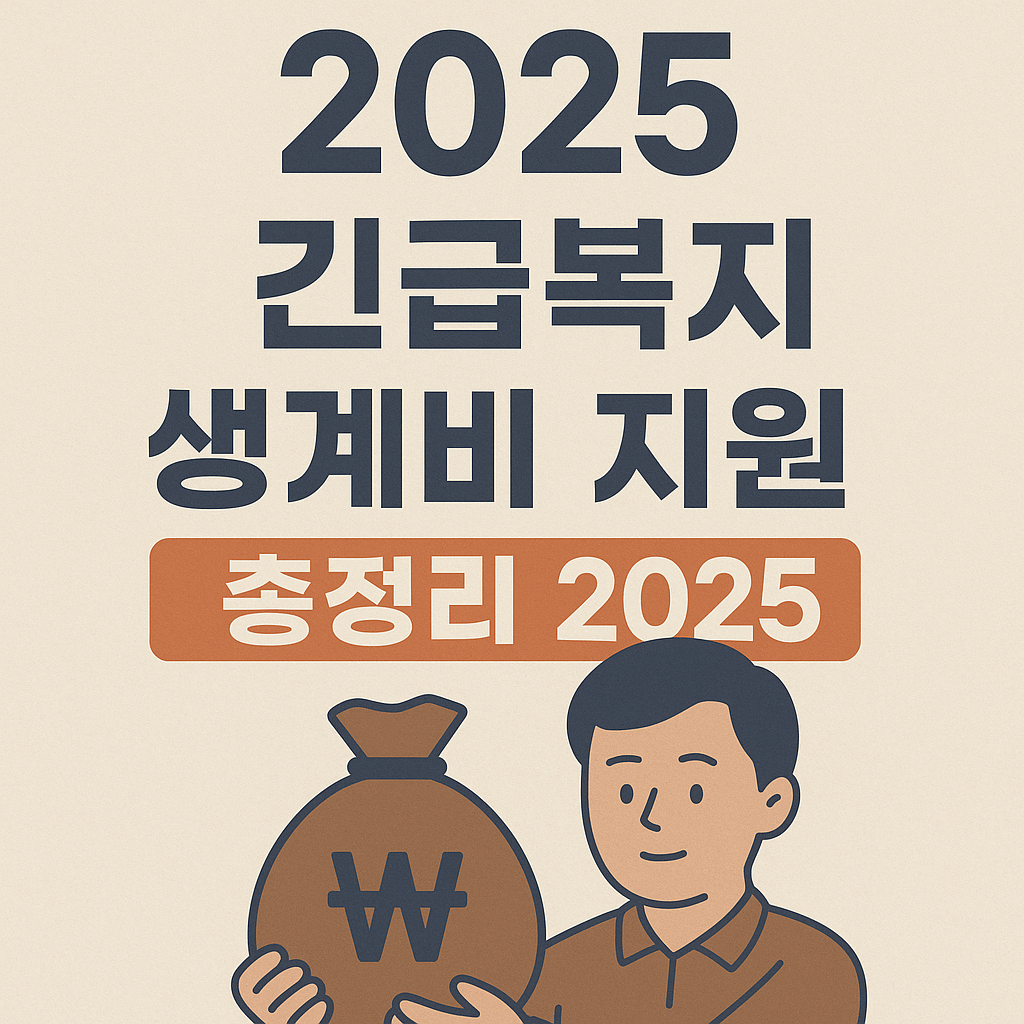긴급복지 생계비 지원 총정리 2025