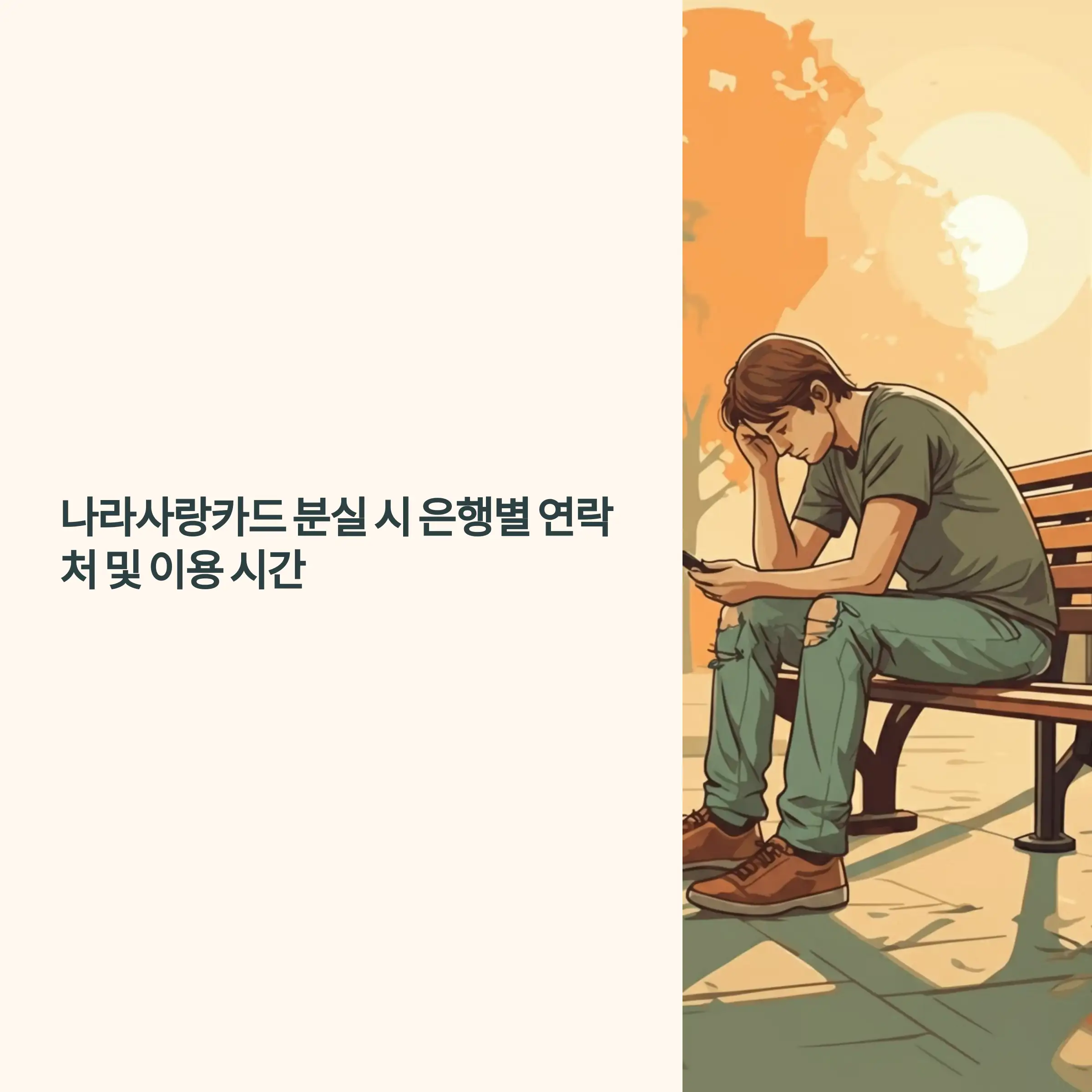 나라사랑카드 분실 시 은행별 연락처 및 이용 시간