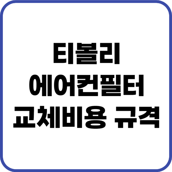 티볼리 에어컨필터