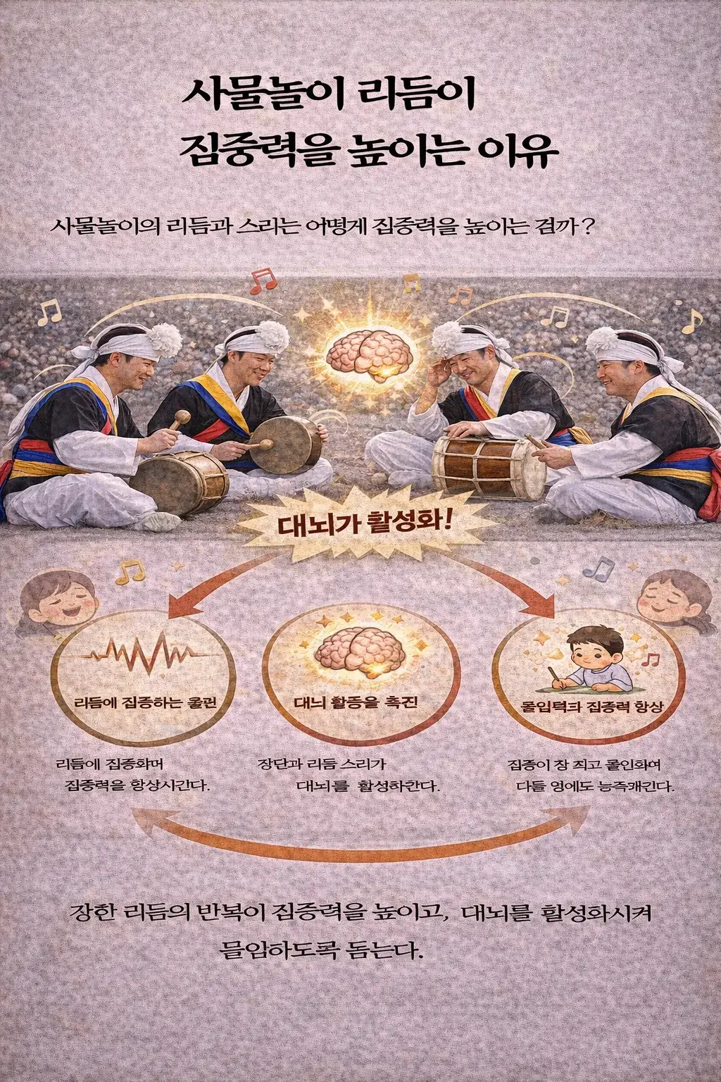 사물놀이 리듬이 집중력을 높이는 이유