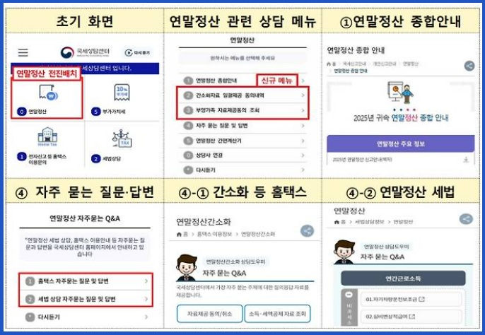 연말정산 홈택스 간소화 서비스 기간