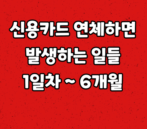 신용카드 연체하면 발생하는 일들
