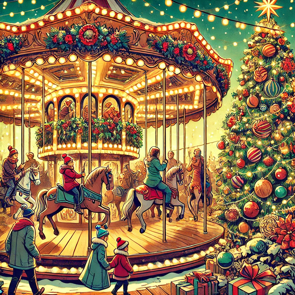 롯데백화점 크리스마스 마켓 2024 회전목마 이미지