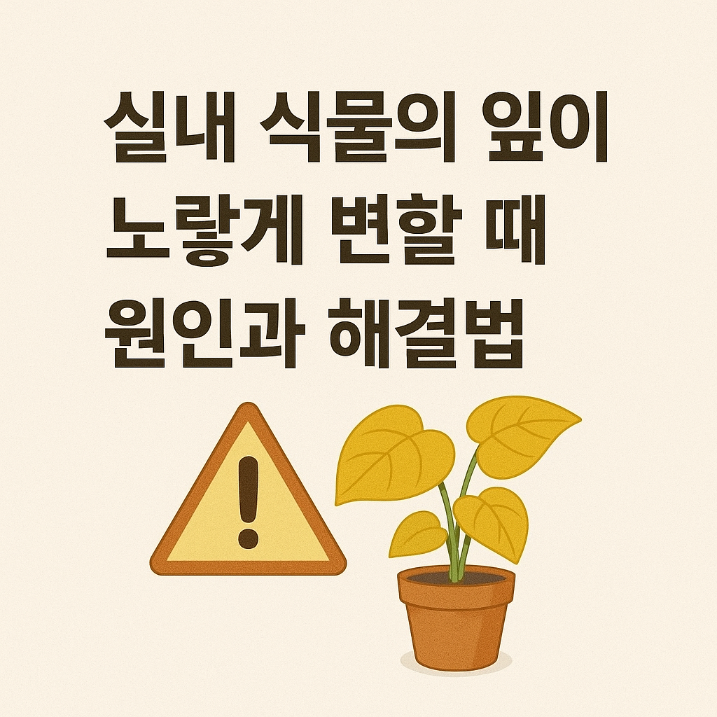내 식물의 잎이 노랗게 변할 때, 원인과 해결법 사진