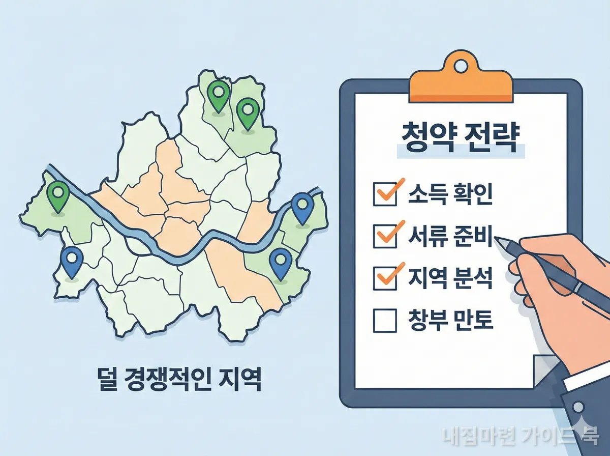 매입임대주택 당첨을 위한 전략 체크리스트와 서울 지도