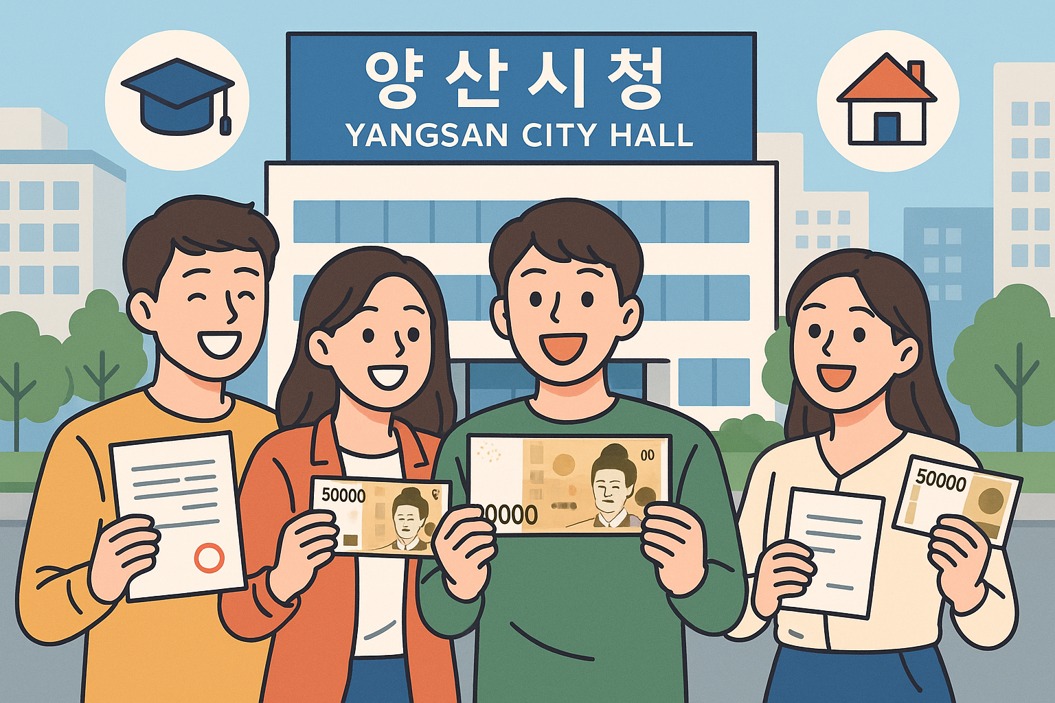 2025년 7월 기준, 경상남도 양산시 주요 지원금 안내