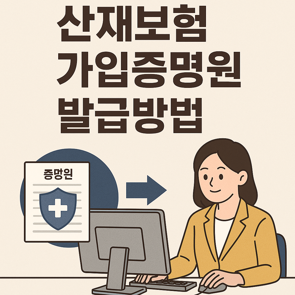 산재보험 가입증명원 발급방법을 설명하겠습니다.