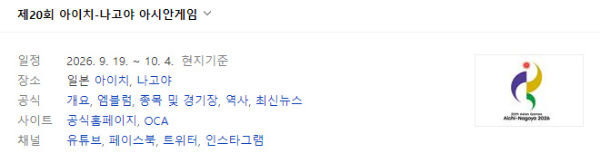 제20회 아이치-나고야 아시안게임