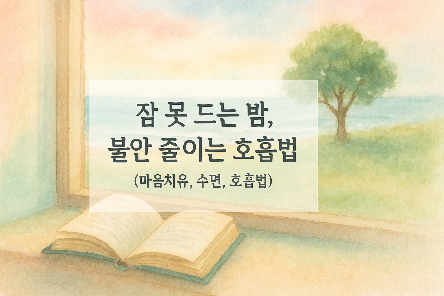 평화로운 오후, 바닷가의 창가