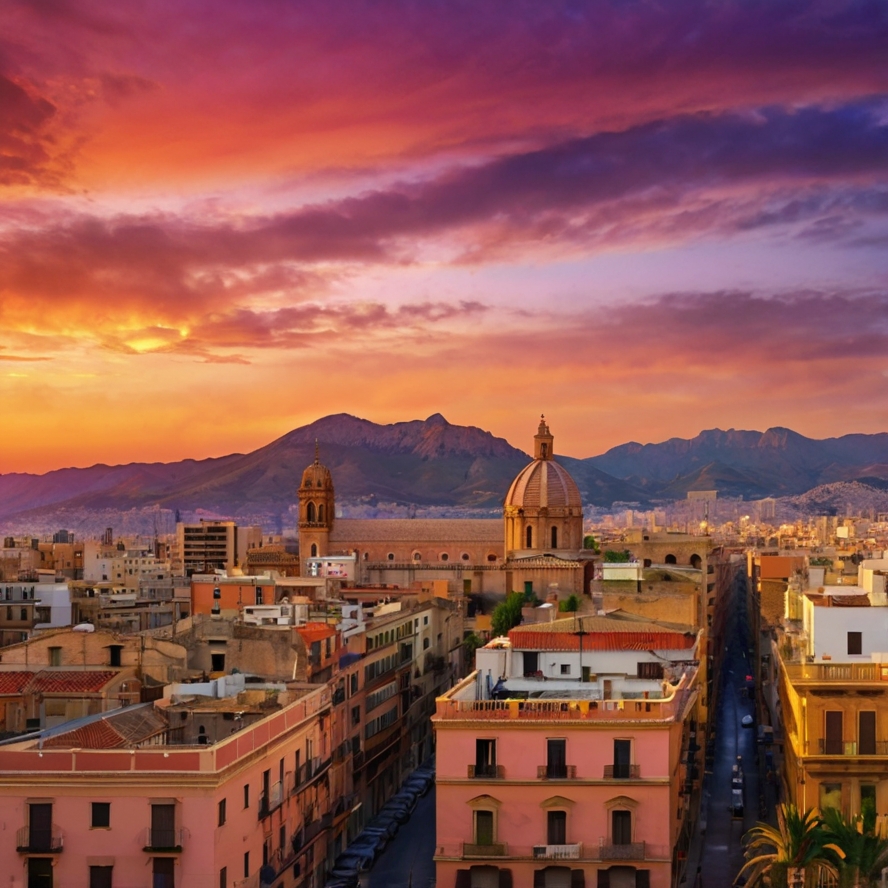 팔레르모 전경을 묘사한 이미지