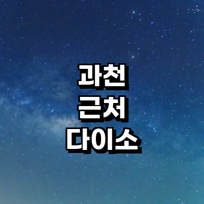 과천시 종합생활용품 다이소