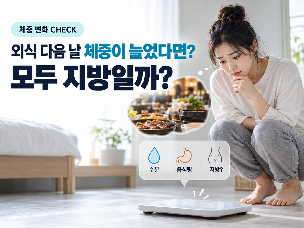 외식 다음 날 체중이 늘었다면, 모두 지방일까?