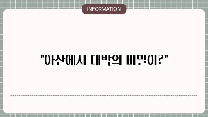 아산 로또 명당