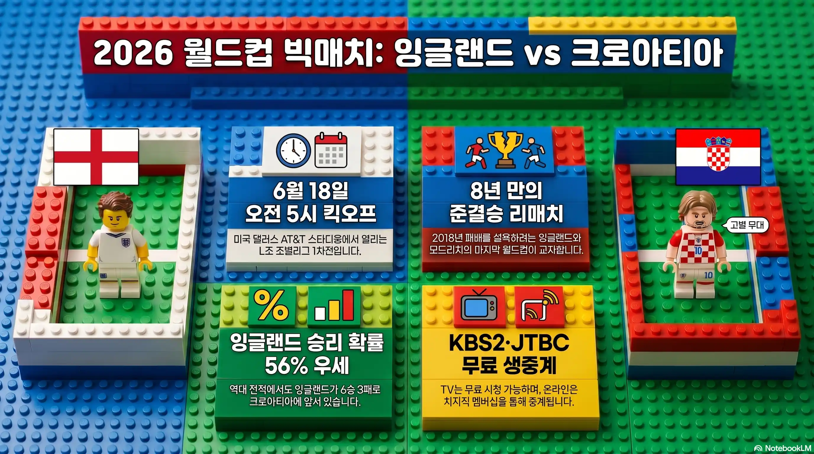 2026 월드컵 잉글랜드 크로아티아 빅매치 레고 인포그래픽