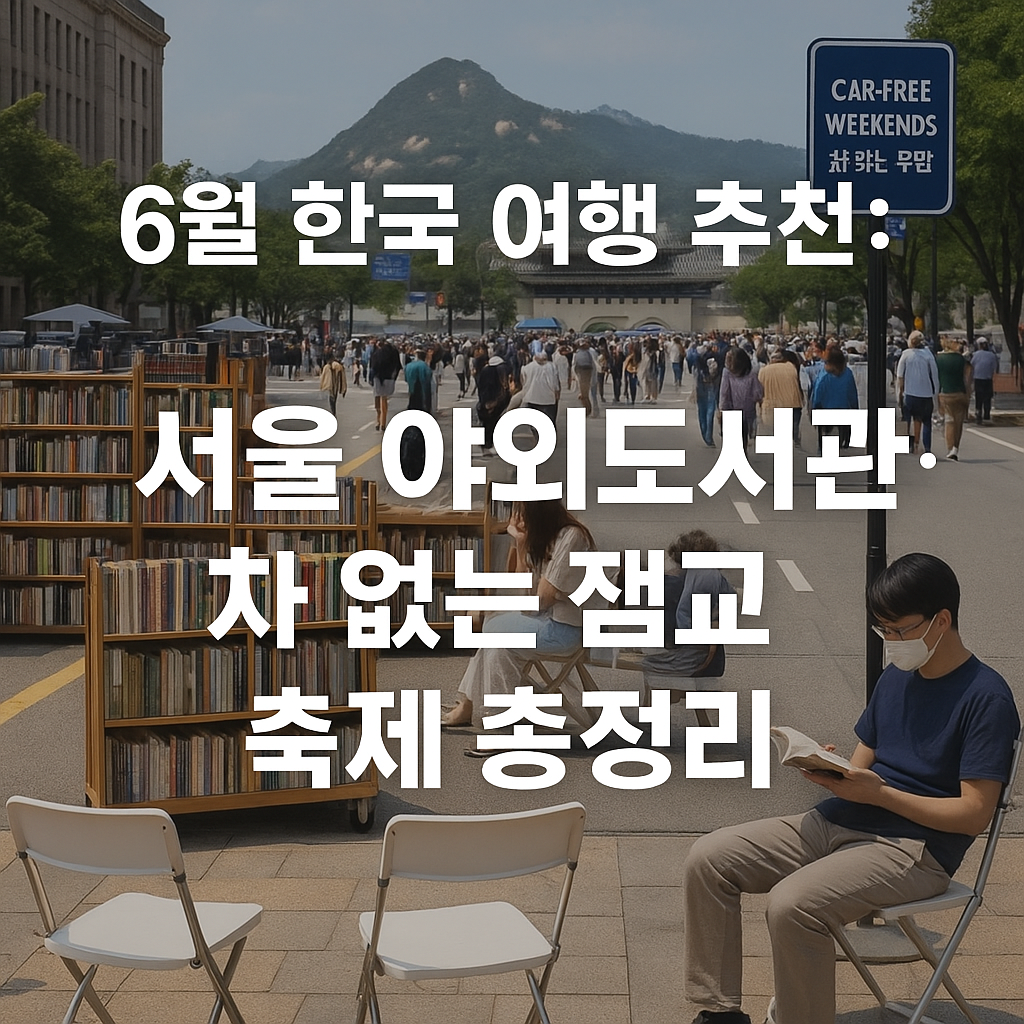 서울 6월 여행지 추천 (책 쉼터, 잼교축제)